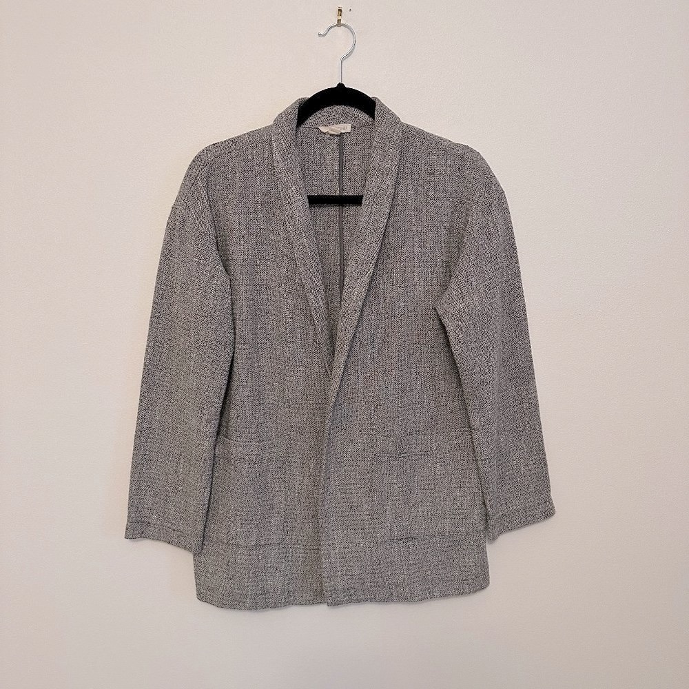 Eileen Fisher Organic Cotton Longline Oversized Minimalist Blazer S